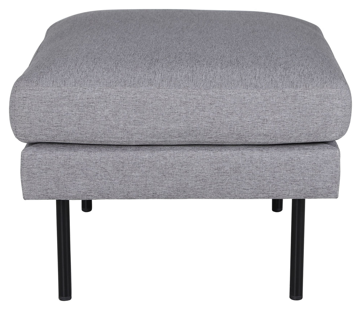 Zoom Ottoman, Steel gray velvet