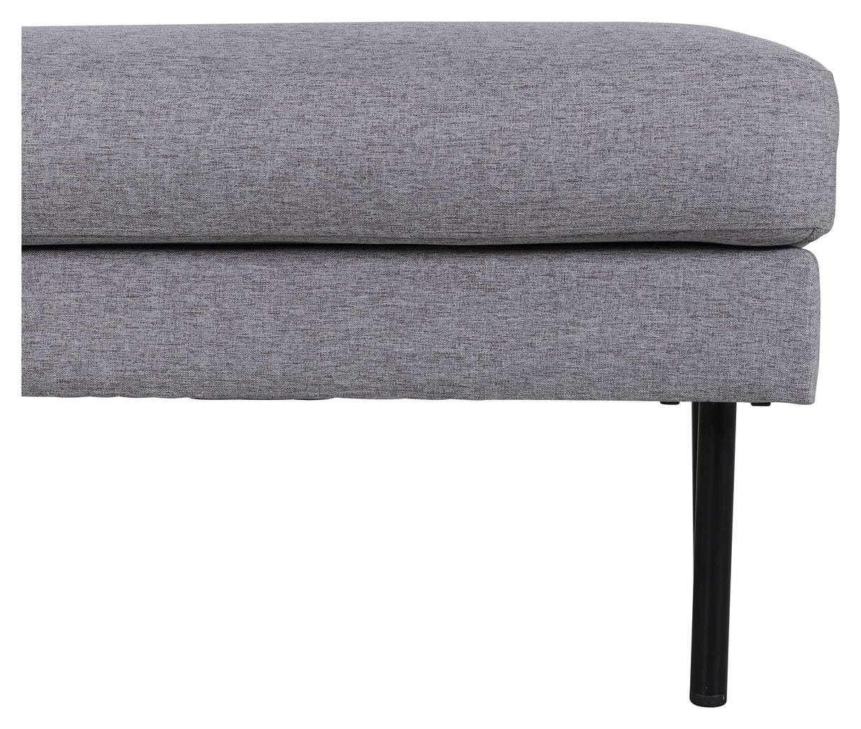 Zoom Ottoman, Steel gray velvet