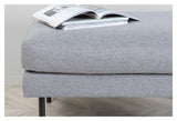 Zoom Ottoman, Steel gray velvet