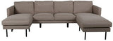 Zoom U-Sofa, Beige Fabric