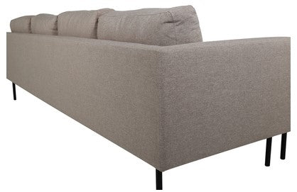 Zoom U-Sofa, Beige Fabric