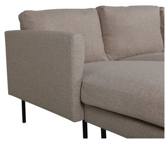 Zoom U-Sofa, Beige Fabric