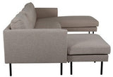 Zoom U-Sofa, Beige Fabric