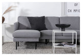 Zoom U-Sofa, Gray Fabric