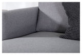 Zoom U-Sofa, Gray Fabric