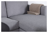 Zoom U-Sofa, Gray Fabric