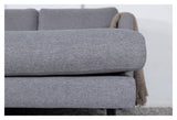 Zoom U-Sofa, Gray Fabric