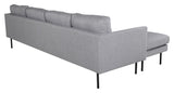 Zoom U-Sofa, Gray Fabric