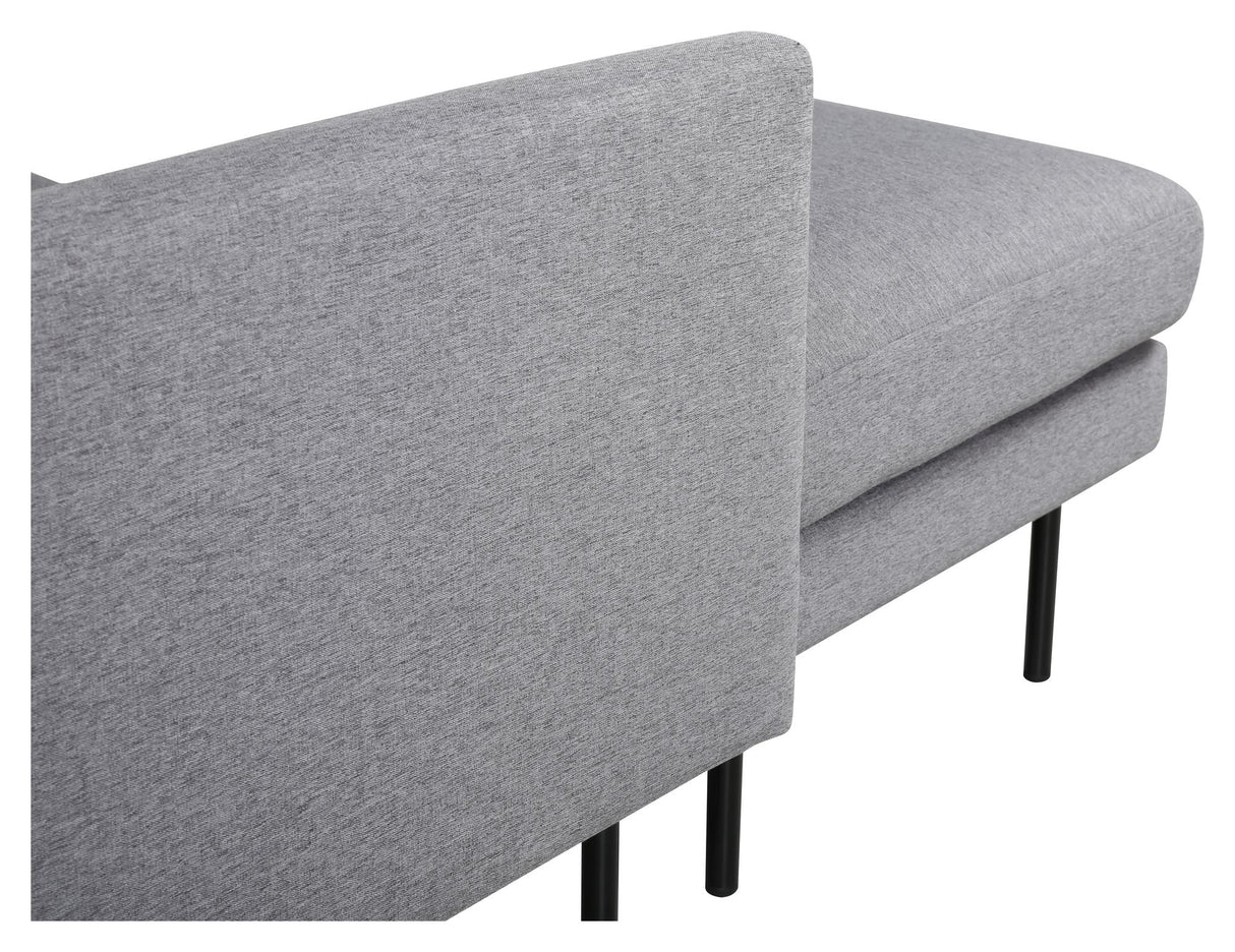 Zoom U-Sofa, Gray Fabric