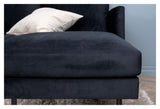 Zoom U-Sofa, Black Velvet