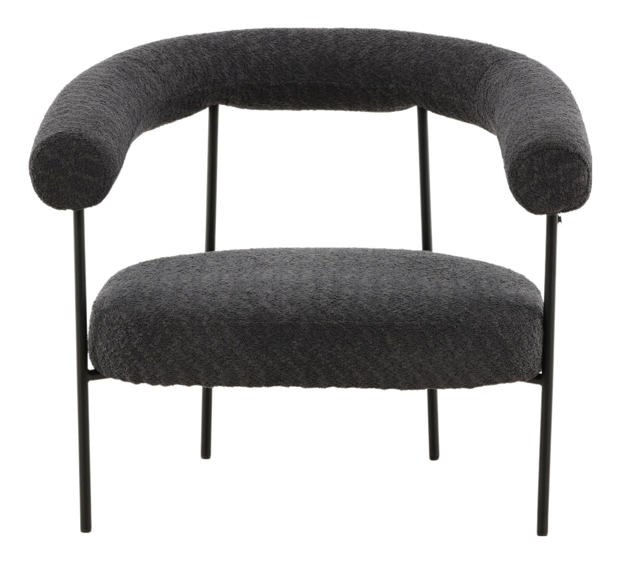 Hökåsen x Josefin Lustig Lounge Chair, Bouclé, Dark Gray