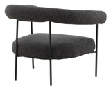 Hökåsen x Josefin Lustig Lounge Chair, Bouclé, Dark Gray