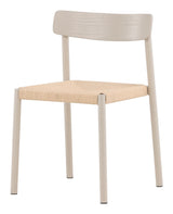 Malmön Dining chair, Steel, Greige