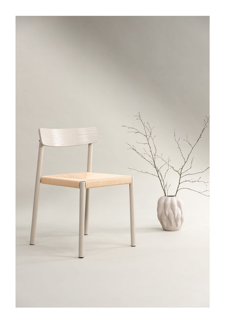 Malmön Dining chair, Steel, Greige