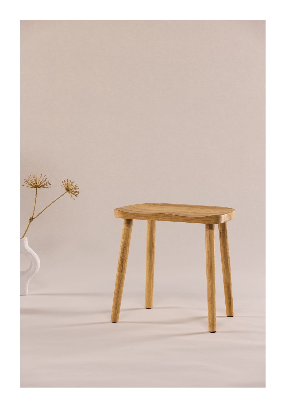 Orust Stool, Teak, Nature