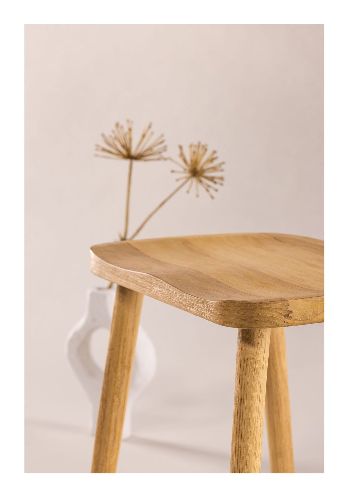 Orust Stool, Teak, Nature