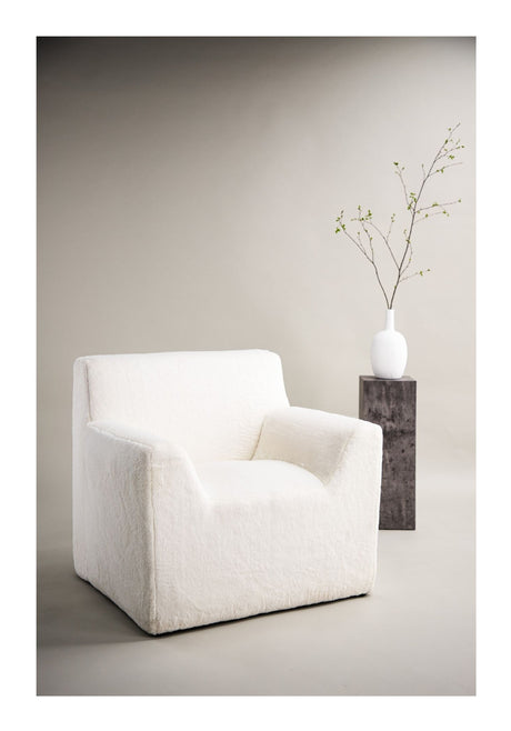 Rossö Armchair, Fleece, White