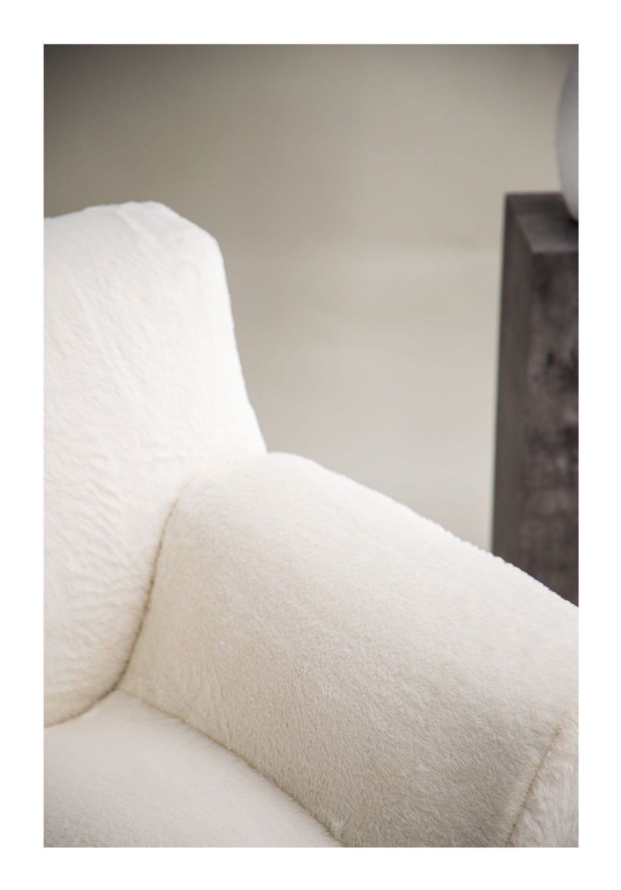 Rossö Armchair, Fleece, White