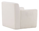 Rossö Armchair, Fleece, White