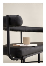 Stallhagen, Sofa bench - Black/leather