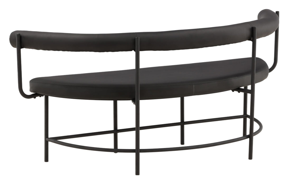 Stallhagen, Sofa bench - Black/leather