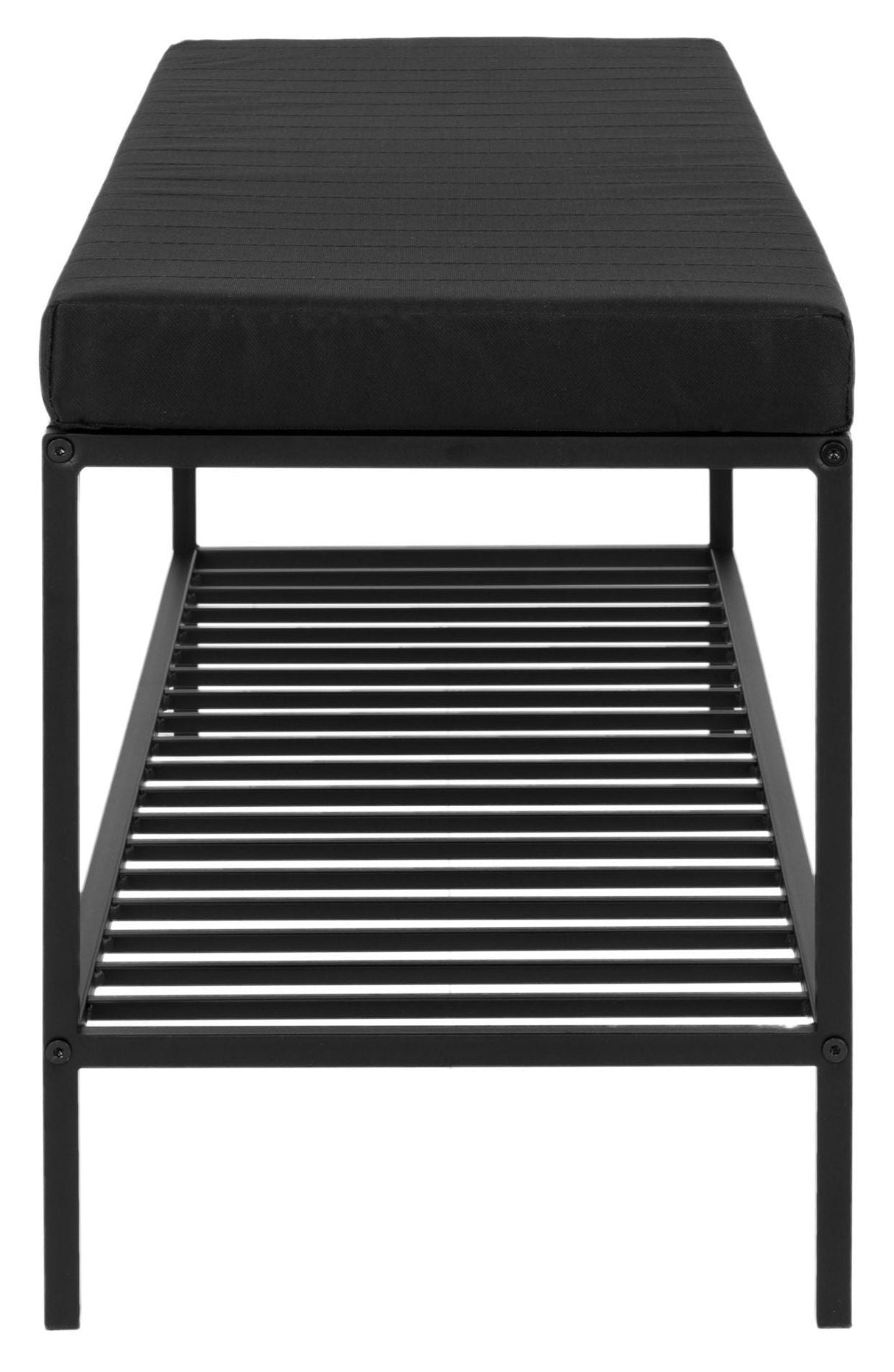 Vita Bench with shelf, Black/black Cushion