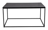 Vita Coffee table in black, Steel/Melamine, 60x90