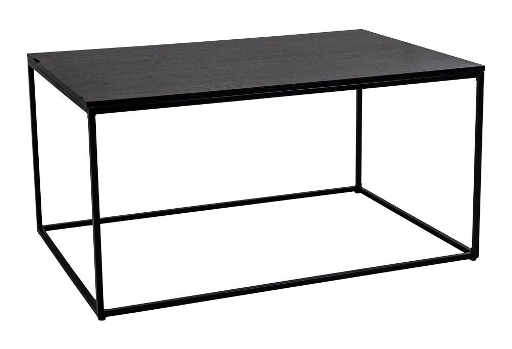 Vita Coffee table in black, Steel/Melamine, 60x90