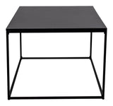 Vita Coffee table in black, Steel/Melamine, 60x90