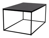 Vita Coffee table in black, Steel/Melamine, 60x90