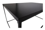 Vita Coffee table in black, Steel/Melamine, 60x90