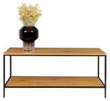 Vita Table w. 2 shelves, Black/Oak look, B100