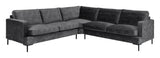 Volara 2.5-pers. Corner sofa - Dark gray Velvet