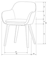 Base Dining chair - Sand velvet