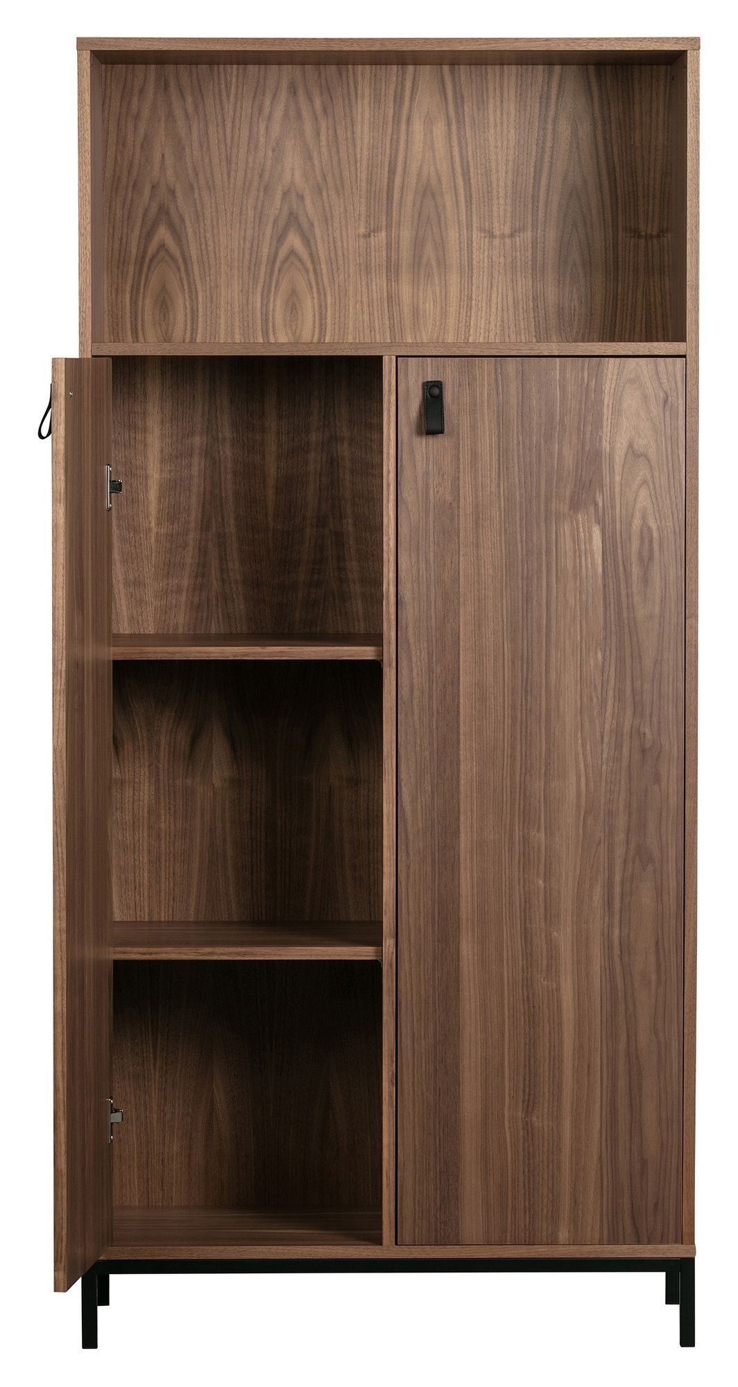 Bookazine Bookcase w. 2 doors - Walnut define