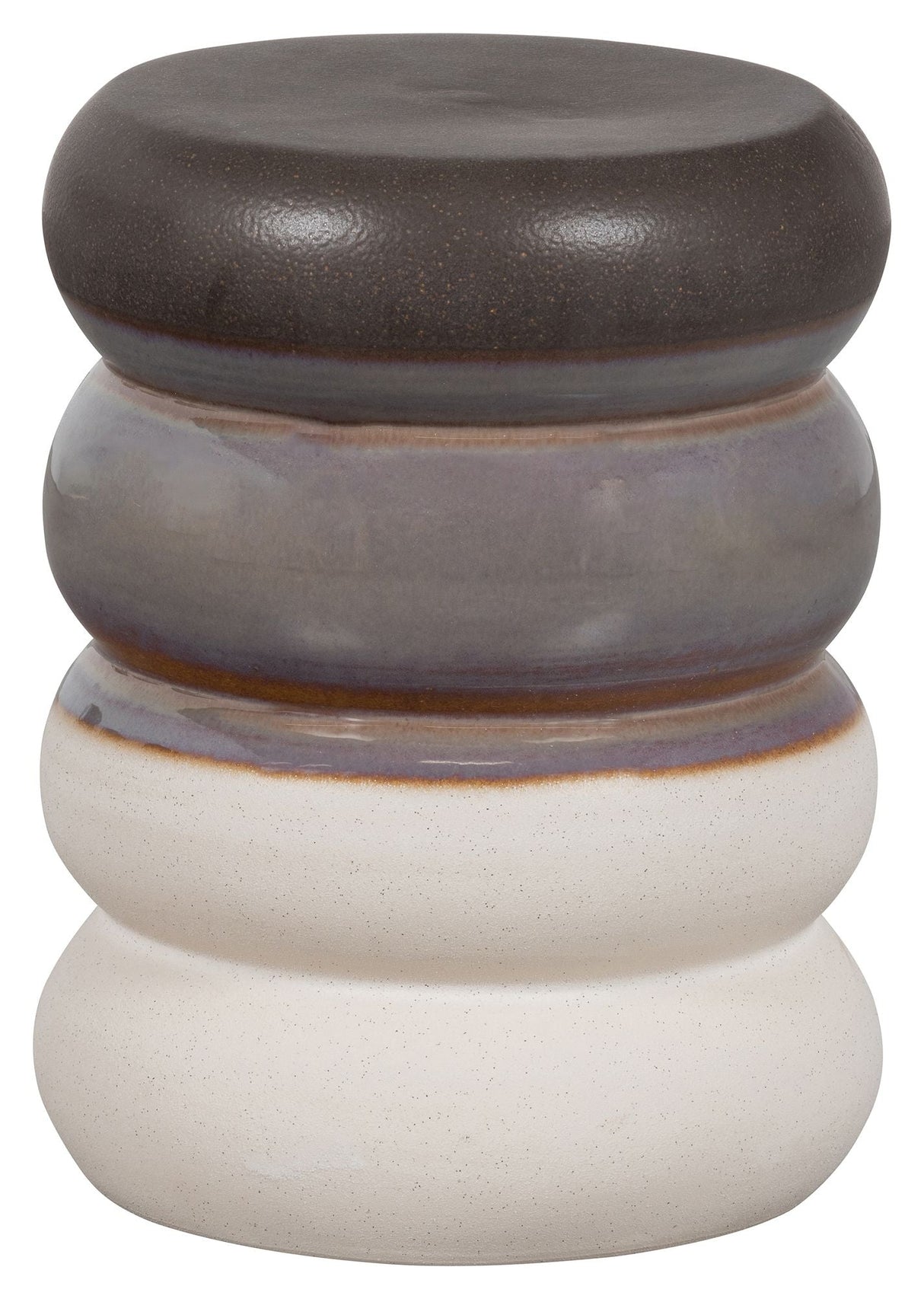 Bulb Stool glazed ceramics, Gray melange