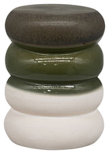 Bulb Stool glazed ceramics, Green melange