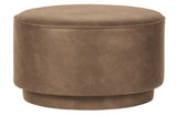 Coffee Pouf - Cognac Leatherette, Ø60