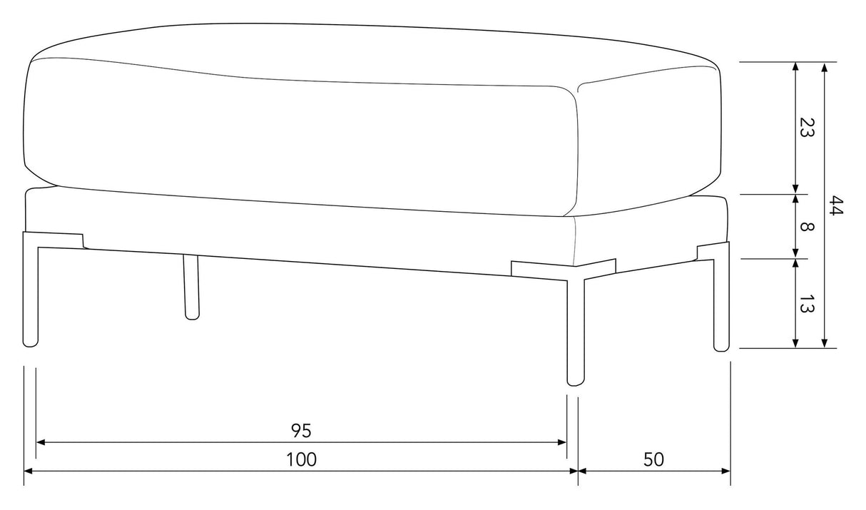 Couple Pouf 50x100 - Sand