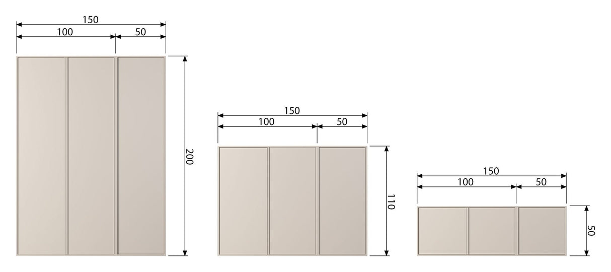 Daily Cabinet, double 50x100 - Beige