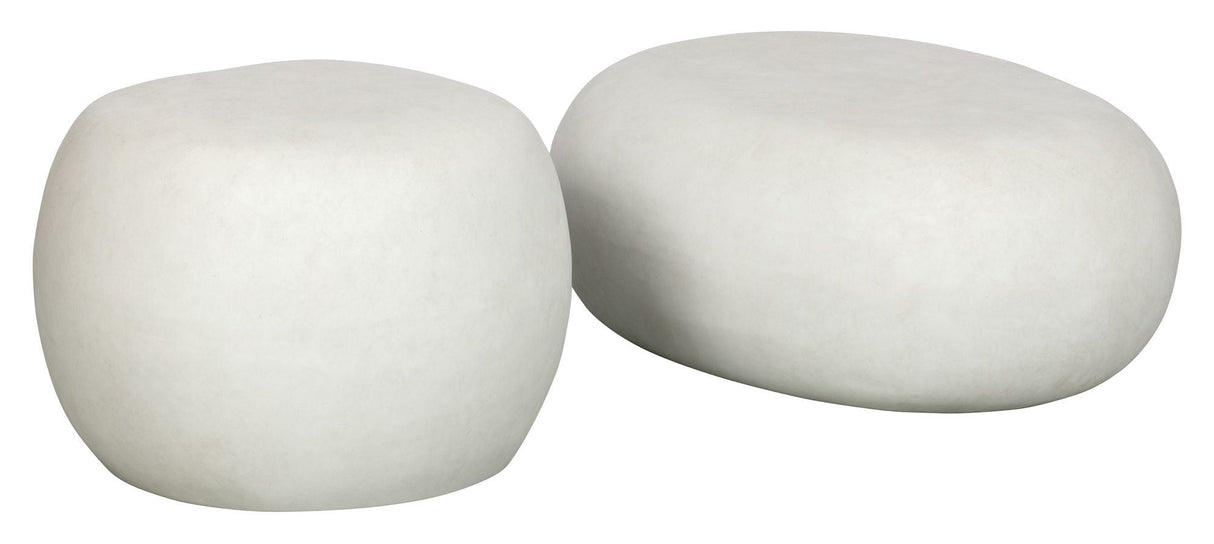 Pebble Coffee Table - White, 65x49