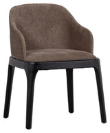 Scroll Dining Chair, Warm Gray