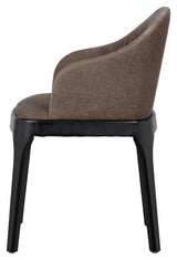 Scroll Dining Chair, Warm Gray