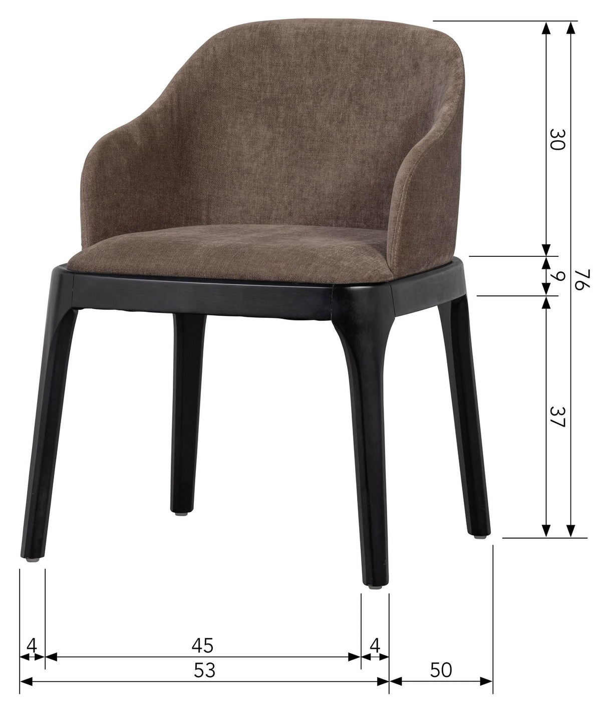 Scroll Dining Chair, Warm Gray