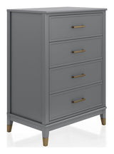 Westerleigh Chest w. 4 drawers, Graphite gray