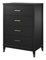 Westerleigh Chest w. 4 drawers, Black