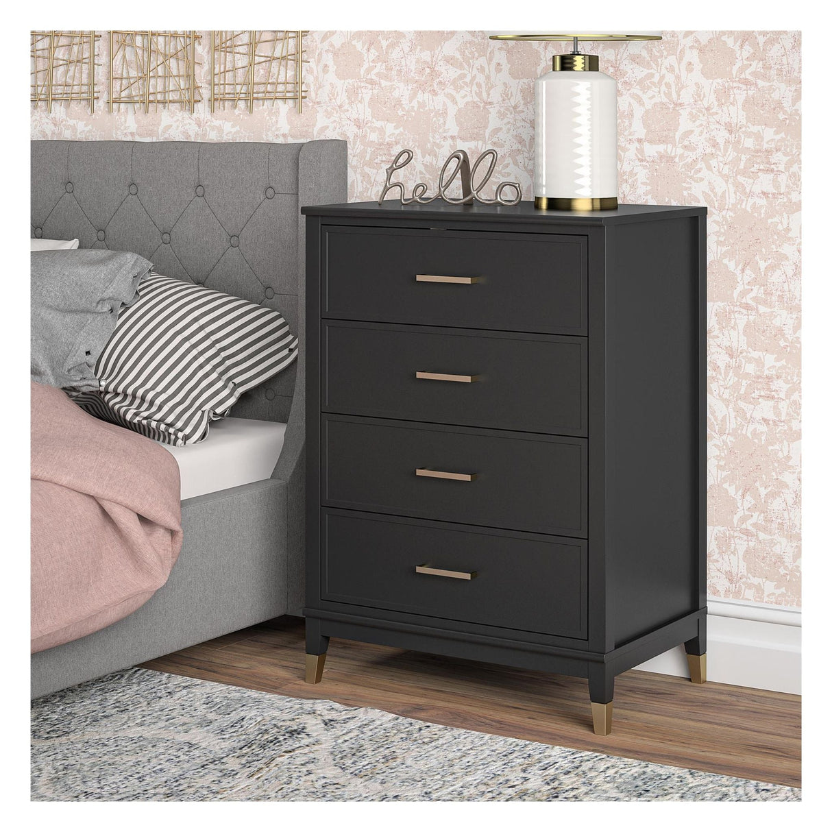 Westerleigh Chest w. 4 drawers, Black