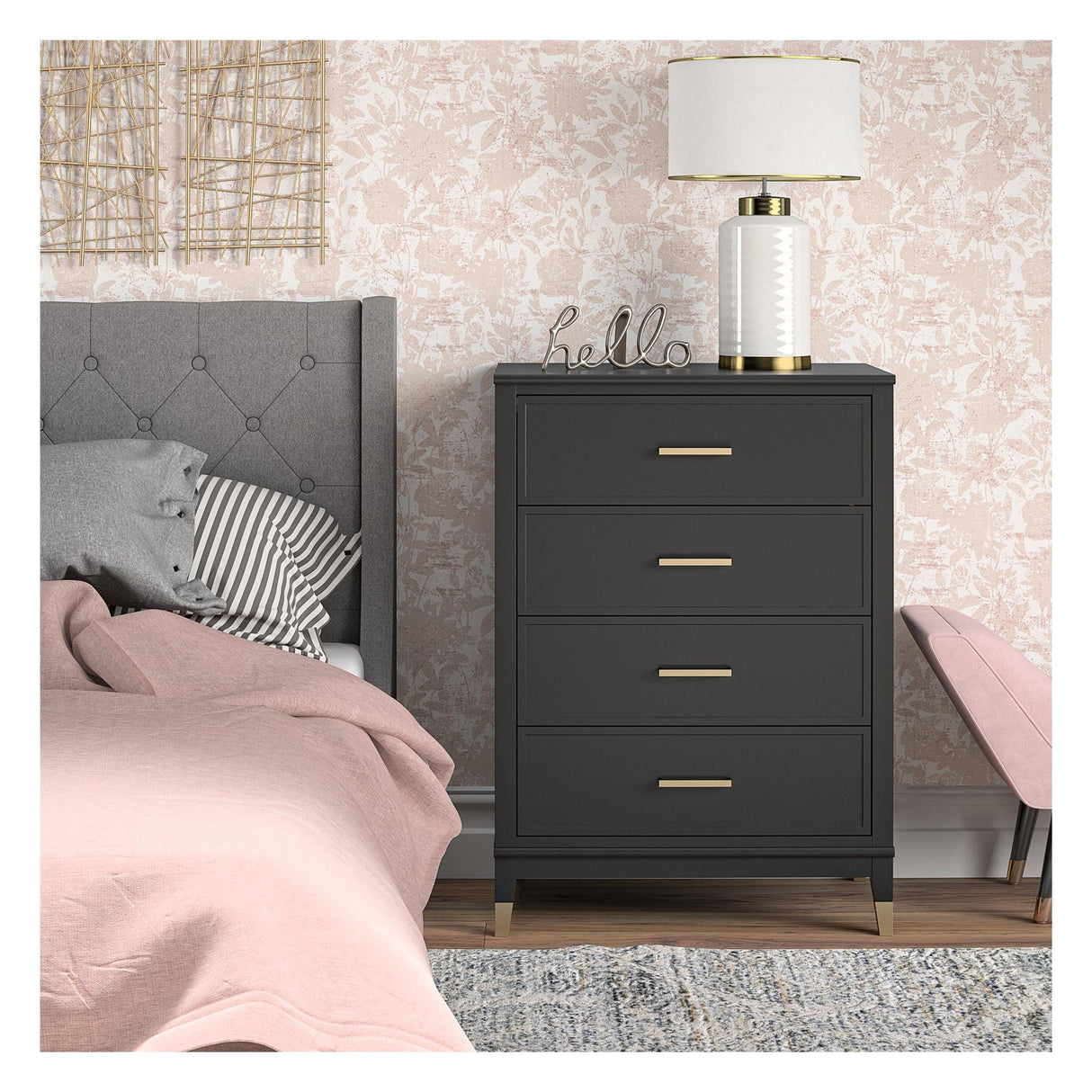 Westerleigh Chest w. 4 drawers, Black