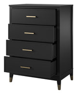 Westerleigh Chest w. 4 drawers, Black