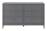 Westerleigh Chest w. 6 drawers, Graphite gray